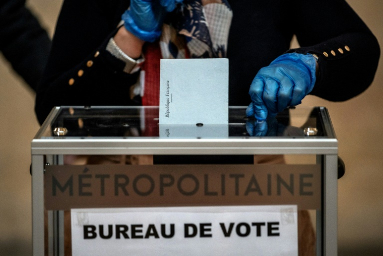 Premier tour des élections municipales à Lyon, le 15 mars 2020 ( AFP / JEFF PACHOUD )