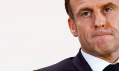 Emmanuel Macron lors d'une conférence de presse au palais de l'Élysée