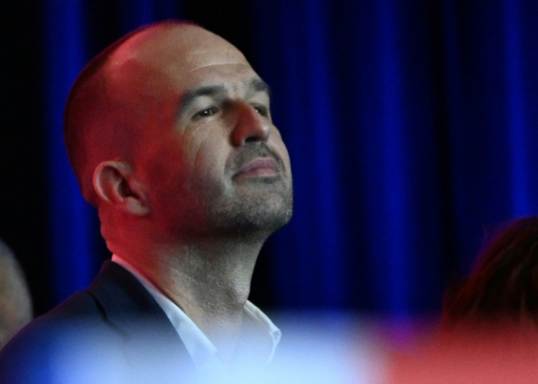 Le coordinateur national de LFI, Manuel Bompard, le 7 mars 2026 à Marseille  ( AFP / Miguel MEDINA )