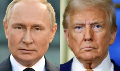 Vladimir Poutine en 2022 et Donald Trump en 2024 dans une photo combo ( SPUTNIK / Ilya PITALEV )