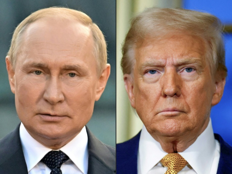Vladimir Poutine en 2022 et Donald Trump en 2024 dans une photo combo ( SPUTNIK / Ilya PITALEV )