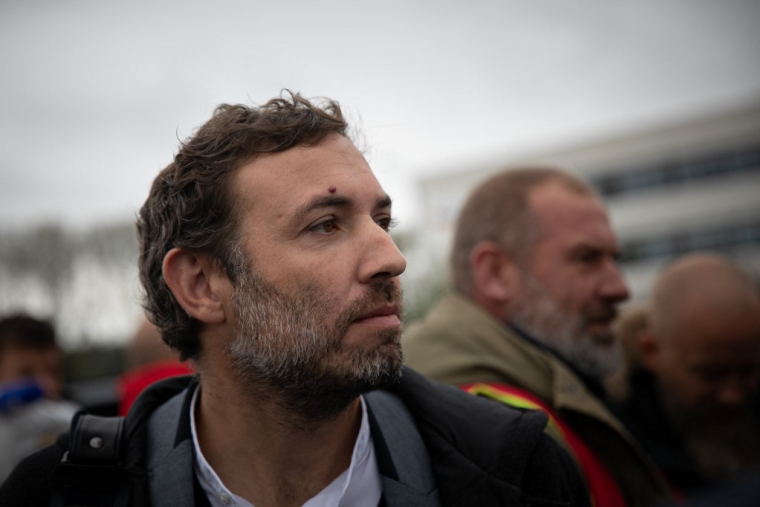 Thomas Portes à Gonfreville-l'Orcher, le 13 octobre 2022. ( AFP / LOU BENOIST )