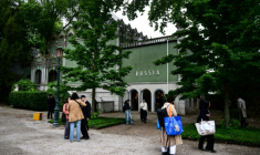 Le pavillon russe en amont de la Biennale de Venise le 5 mai 2026 ( AFP / MARCO BERTORELLO )