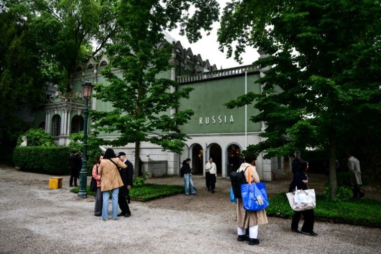 Le pavillon russe en amont de la Biennale de Venise le 5 mai 2026 ( AFP / MARCO BERTORELLO )