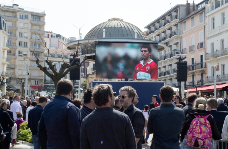 Les funérailles de Federico Martin Aramburu à Biarritz, dans les Pyrénées-Atlantiques, le 26 mars 2022 ( AFP / Thibault SOUNY )