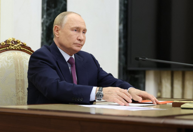 Vladimir Poutine à Moscou, en Russie, le 25 septembre 2024. ( POOL / ALEXANDER KAZAKOV )