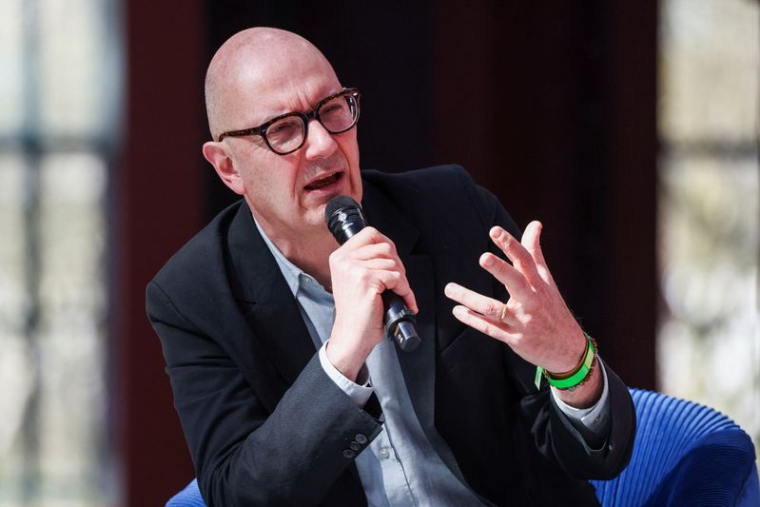 Rassemblement politique du parti Renaissance à Saint-Denis près de Paris