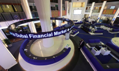 Vue générale du Dubai Financial Market à Dubaï