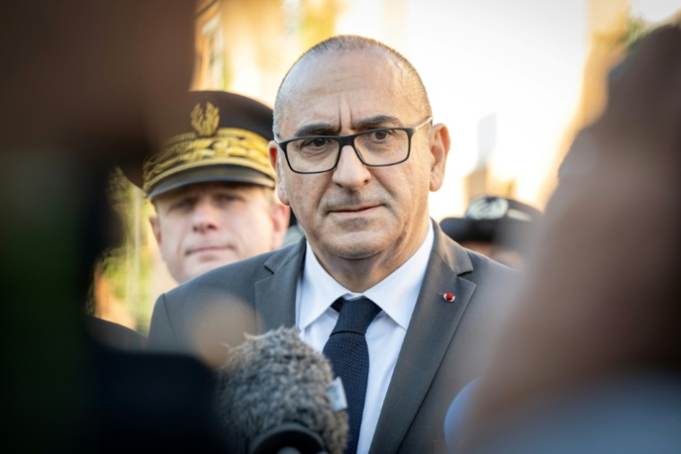 Le ministre de l'Intérieur Laurent Nuñez à Aubagne le 12 octobre 2026 ( AFP / Miguel MEDINA )