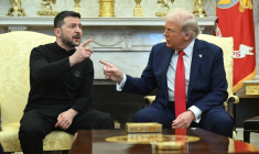 Volodymyr Zelensky et Donald Trump à Washington, aux États-Unis, le 28 février 2025. ( AFP / SAUL LOEB )