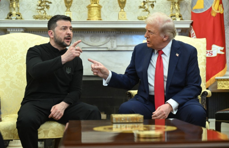 Volodymyr Zelensky et Donald Trump à Washington, aux États-Unis, le 28 février 2025. ( AFP / SAUL LOEB )