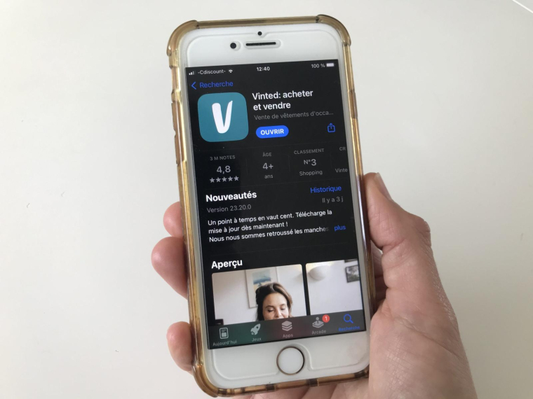 Vinted a le vent en poupe en France avec ses produits de seconde main. (illustration) (Photo NewsGene)