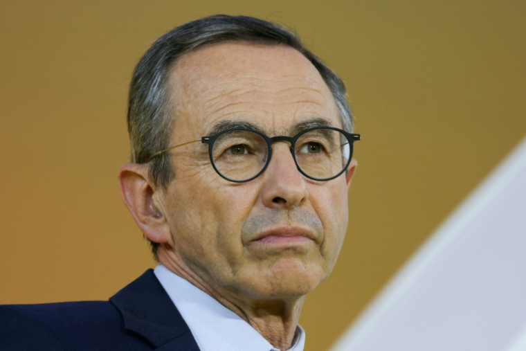Bruno Retailleau participe à un débat avec d'autres candidats à l'élection présidentielle, le 27 août 2026 à Paris ( AFP / Thomas SAMSON )