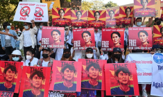 BIRMANIE: HUITIÈME JOUR DE MANIFESTATIONS CONTRE LE COUP D'ETAT