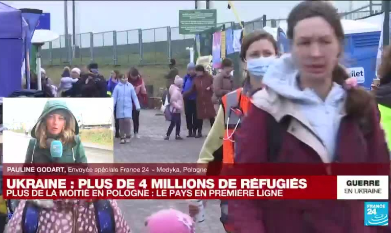 Réfugiés ukrainiens en Pologne : "Ils ont très mal au dos d'avoir marché pendant des jours"