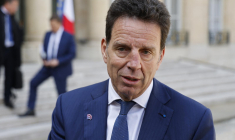 Geoffroy Roux de Bezieux, le 18 avril 2023, à Paris ( AFP / LUDOVIC MARIN )