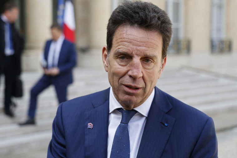 Geoffroy Roux de Bezieux, le 18 avril 2023, à Paris ( AFP / LUDOVIC MARIN )