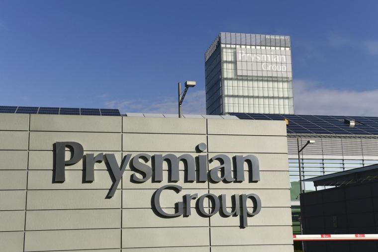 Le siège de Prysmian Group à Milan. ( AFP / MIGUEL MEDINA )
