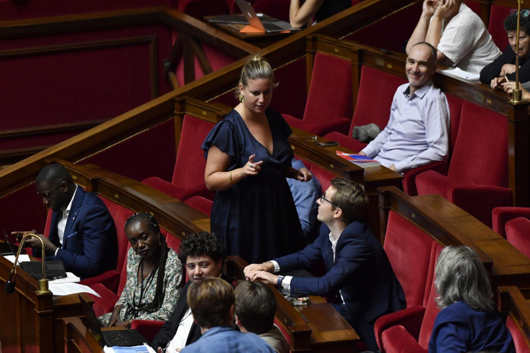 Des députés de la Nupes, à l'Assemblée nationale, le 2 août 2022. ( AFP / JULIEN DE ROSA )