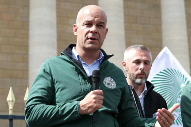 Arnaud Rousseau, président du principal syndicat agricole FNSEA, devant l'Assemblée nationale française à Paris, le 26 mai 2025 ( AFP / Thomas SAMSON )