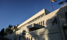 Le consulat britannique à Jérusalem-Est, annexée par Israël, le 8 septembre 2026 ( AFP / AHMAD GHARABLI )