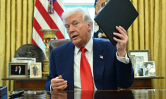 Donald Trump à Washington, aux États-Unis, le 9 avril 2025. ( AFP / SAUL LOEB )