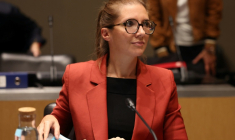 La ministre déléguée chargée de l'Égalité entre les femmes et les hommes, Aurore Bergé, à l'Assemblée nationale le 16 septembre 2026 ( AFP / Charlotte SIEMON )
