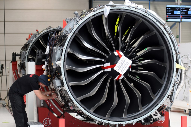 Un moteur d'Airbus A320 NEO, à l'usine Safran de Colomiers, en 2018 (illustration) ( AFP / PASCAL PAVANI )