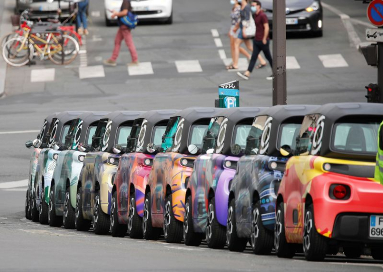 PSA Citroën organise des essais routiers de sa nouvelle citadine électrique AMI à Paris