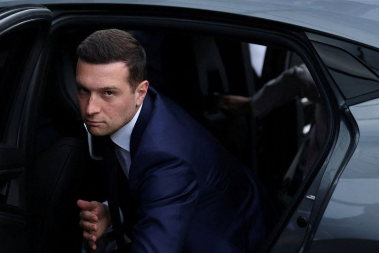 Jordan Bardella après le verdict rendu dans le cadre du procès en appel de Marine Le Pen pour détournement de fonds européens