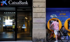 Un distributeur automatique de Caixabank