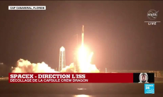 REPLAY - Décollage de la capsule Crew Dragon de SpaceX vers la Station spatiale internationale