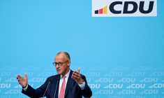 Friedrich Merz a convoqué une réunion de crise de son parti conservateur, la CDU, juste après l'annonce des premiers résultats ( AFP / John MACDOUGALL )