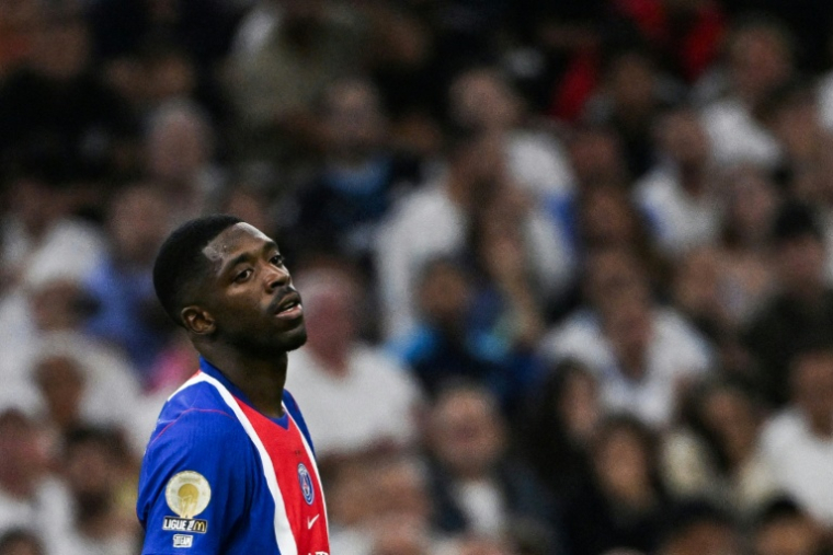L'attaquant parisien Ousmane Dembélé lors du match de Ligue 1 contre l'Olympique de Marseille, au Vélodrome, le 20 septembre 2026 ( AFP / Justine MEDDAH                )