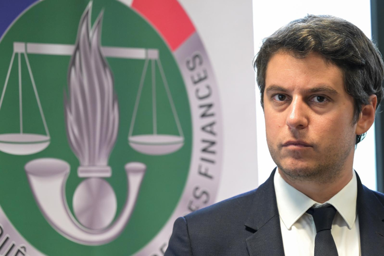 Gabriel Attal, le 9 mai 2023, à Ivry-sur-Seine ( AFP / bERTRAND GUAY )