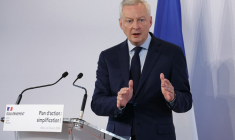 Bruno Le Maire à Paris, le 24 avril 2024. ( AFP / THOMAS SAMSON )