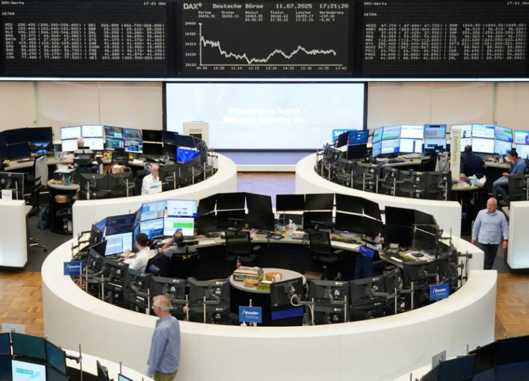 Le graphique de l'indice allemand des prix des actions DAX à la bourse de Francfort