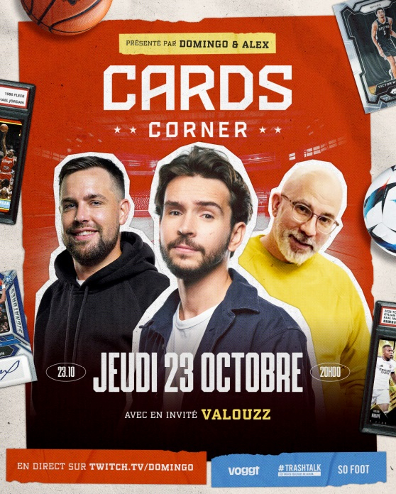 Direct Twitch : on parle cartes foot & basket avec Domingo, Valouzz et Alex de TrashTalk