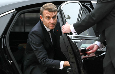 Emmanuel Macron à Senningen, au Luxembourg, le 3 octobre 2025. ( AFP / NICOLAS TUCAT )