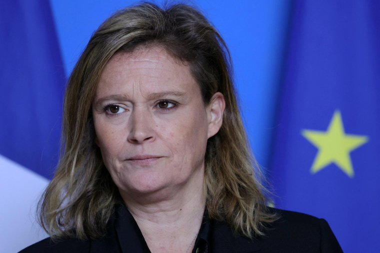 Olivia Grégoire à Paris, le 27 février 2024. ( AFP / THOMAS SAMSON )