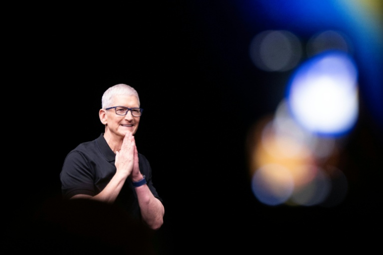 Le patron d'Apple Tim Cook lors d'un événement à Cupertino, en Californie, le 9 septembre 2025 ( AFP / Nic Coury )