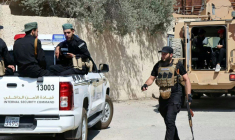 Photo diffusée par l'agence de presse officielle syrienne Sana, le 23 juin 2025, d'une opération de sécurité à Damas au lendemain d'un attentat-suicide contre une église orthodoxe ( SANA / - )