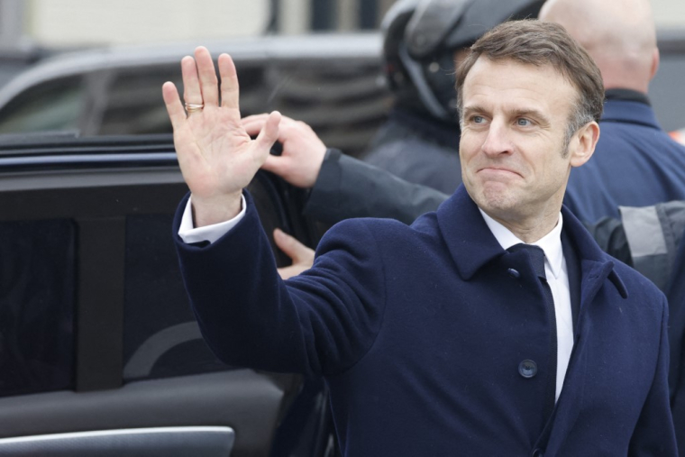 Emmanuel Macron, le 29 février 2024, à Paris ( POOL / LUDOVIC MARIN )