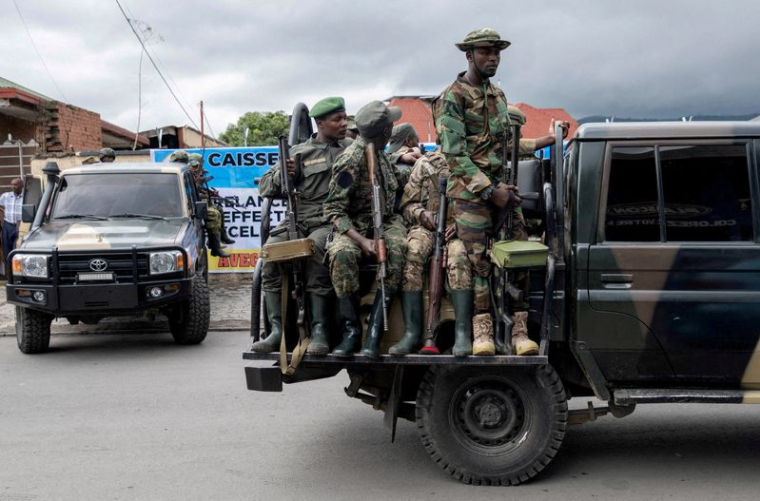 FILE PHOTO: M23 officials attend at the opening ceremony of CADECO in Goma