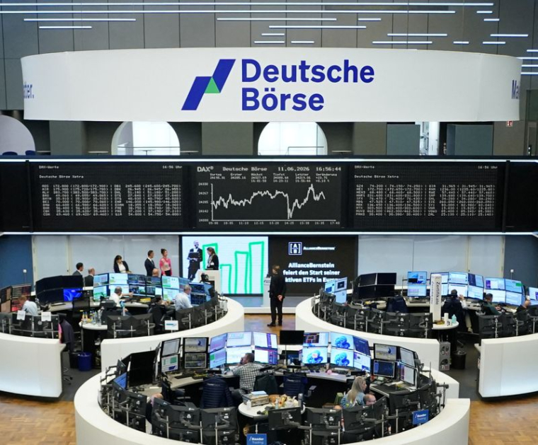 Le graphique de l'indice allemand des prix des actions DAX à la bourse de Francfort