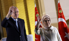 Le président turc Tayyip Erdogan et son épouse Ermine Erdogan