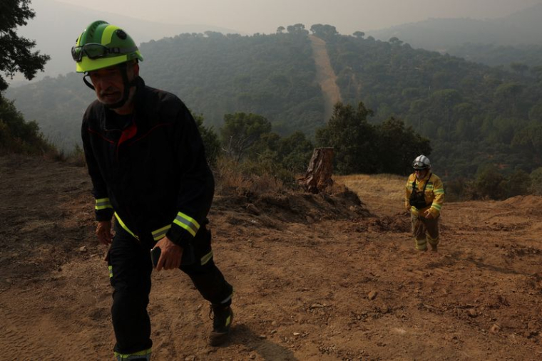 Incendie de forêt dans les provinces d'Ávila et de Madrid, en Espagne