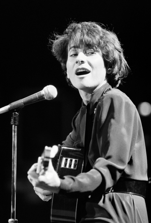 Marie Paule Belle au Zénith de Paris le 8 mars 1984, à l'occasion de la Journée internationale des femmes ( AFP / Joel ROBINE )