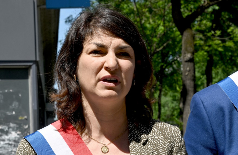 Aurélie Trouvé à Paris, le 11 mai 2024. ( AFP / ANNA KURTH )
