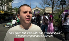 Paris: un millier de personnes manifestent pour les droits des personnes lesbiennes